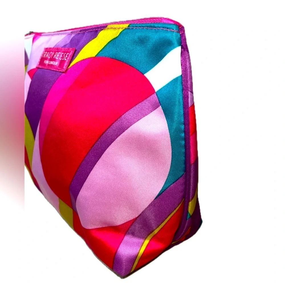 NWOT Clinique Tracy Reese Pink Medium Cosmetic Bag - Mod Art